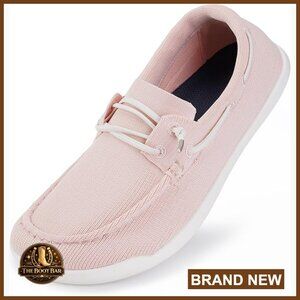 Wide Toe Box Loafers, Zero-Drop Sole, Breathable Knit, Elastic Laces